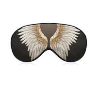 Masque de sommeil avec aile d'ange avec sangle réglable pour les yeux - Masque de voyage pour les yeux - Patchs doux pour le sommeil et le yoga