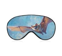Masque de sommeil avec ailes de chauve-souris en vol pour homme et femme avec sangle réglable pour voyage, yoga, sieste, travail