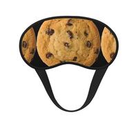 Masque de sommeil avec bande élastique pour dormir sur le côté, motif biscuit au chocolat pour homme et femme