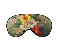 Masque de sommeil avec bouquet de fleurs pour homme et femme - Couverture des yeux avec sangle réglable - Doux et respirant - Masque occultant antidérapant - Essentiels de voyage
