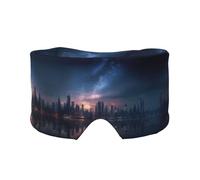 Masque de sommeil avec cache-oreilles pour homme et femme Motif horizon de nuit avec cache-oreilles pour homme et femme