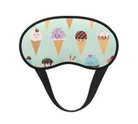 Masque de sommeil avec cônes de crème glacée pour adultes, masque occultant confortable pour les yeux, bloque la lumière pour les voyages, le yoga