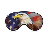 Masque de sommeil avec drapeau américain américain aigle art masque de sommeil avec sangle réglable pour les yeux de voyage ombre à paupières couvre-yeux doux patchs pour dormir yoga