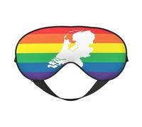 Masque de sommeil avec drapeau de la fierté LGBT des Pays-Bas, masque de nuit, bandeau lumineux, doux et sans pression, avec sangle élastique, pour la maison, les voyages, le bureau, la sieste et le