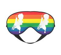 Masque de sommeil avec drapeau de la fierté LGBT des Pays-Bas, masque de nuit, bandeau lumineux, doux et sans pression, avec sangle élastique, pour la maison, les voyages, le bureau, la sieste et le