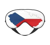 Masque de sommeil avec drapeau de la République tchèque, masque doux pour les yeux avec sangle réglable pour dormir, voyager et se détendre