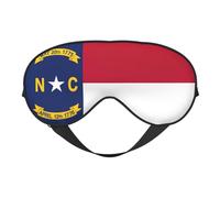 Masque de sommeil avec drapeau de l'État de Caroline du Nord - Masque doux pour les yeux - Sangle réglable - Fonctionne en position de sieste - Aide au sommeil