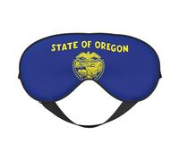 Masque de sommeil avec drapeau de l'État de l'Oregon, masque doux pour les yeux, sangle réglable, fonctionne en position de sieste