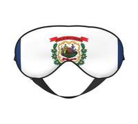 Masque de sommeil avec drapeau de l'État de Virginie-Occidentale, masque pour les yeux 100 % soie de mûrier naturelle avec couvre-yeux ultra doux pour dormir, voyage, sieste