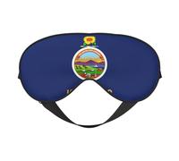 Masque de sommeil avec drapeau de l'État du Kansas, masque doux pour les yeux, sangle réglable, fonctionne en position de sieste