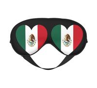 Masque de sommeil avec drapeau du Mexique pour femme et homme, avec sangle réglable, doux, pour voyage, travail, maison
