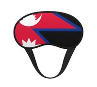 Masque de sommeil avec drapeau du Népal - Doux et respirant - Pour voyage, yoga, méditation, camping