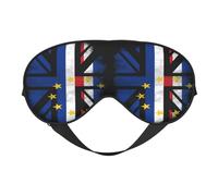 Masque de sommeil avec drapeau du Royaume-Uni, du Cap-Vert et de la Grande-Bretagne. Masque de nuit bloquant la lumière. Bandeau pour les yeux. Masque doux sans pression avec sangle élastique pour la