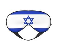 Masque de sommeil avec drapeau israélien, masque doux pour les yeux, sangle réglable, fonctionne en position de sieste