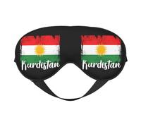 Masque de sommeil avec drapeau kurde du Kurdistan, masque de nuit, bandeau de lumière, cache-yeux doux sans pression avec sangle élastique pour la maison, les voyages, le bureau, la sieste et le yoga