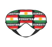 Masque de sommeil avec drapeau kurde du Kurdistan, masque de nuit, bandeau de lumière, cache-yeux doux sans pression avec sangle élastique pour la maison, les voyages, le bureau, la sieste et le yoga