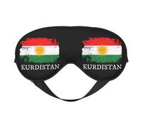 Masque de sommeil avec drapeau kurde du Kurdistan, masque de nuit, bandeau de lumière, cache-yeux doux sans pression avec sangle élastique pour la maison, les voyages, le bureau, la sieste et le yoga