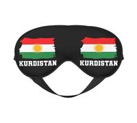 Masque de sommeil avec drapeau kurde du Kurdistan, masque de nuit, bandeau de lumière, cache-yeux doux sans pression avec sangle élastique pour la maison, les voyages, le bureau, la sieste et le yoga