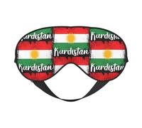 Masque de sommeil avec drapeau kurde du Kurdistan, masque de nuit, bandeau de lumière, cache-yeux doux sans pression avec sangle élastique pour la maison, les voyages, le bureau, la sieste et le yoga