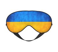 Masque de sommeil avec drapeau ukrainien, doux pour les yeux, sangle réglable, fonctionne en position de sieste