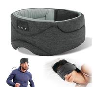 Masque de Sommeil avec écouteurs Bluetooth, Bandeau Bluetooth, Bandeau Anti Bruit pour Dormir, Masque pour les yeux à Bruit Blanc, Fonction Minuterie, avec Microphone pour Voyage/Sieste/Yoga