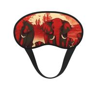 Masque de sommeil avec éléphants rouges pour dormir sur le côté, masque occultant pour homme et femme, masque de sommeil sans pression, doux, respirant, confortable pour dormir la nuit
