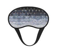 Masque de sommeil avec hexagones bleus et diamants bloquant la lumière, masque de sommeil occultant confortable pour voyage, yoga, couverture douce des yeux