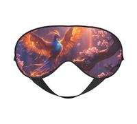 Masque de sommeil avec illustration d'oiseau fantastique, masques pour les yeux pour le sommeil double face, masques de sommeil pour femmes et hommes, couvre-yeux occultants pour dormir, voyage