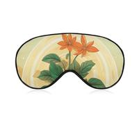 Masque de sommeil avec illustration vectorielle végétale douce et confortable avec sangle réglable pour les yeux pour hommes, femmes, travail, voyage