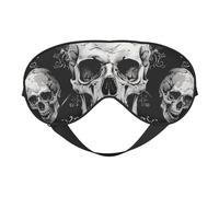Masque de sommeil avec impression de fond de crâne pour femmes et hommes - Impression double face - En soie douce