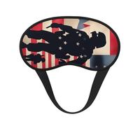 Masque de sommeil avec impression de soldats militaires américains - Motif patriotique - Sans pression pour dormir - Masque pour les yeux pour les personnes dormant sur le côté