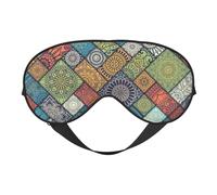 Masque de sommeil avec impression mandala HD pour toutes les occasions avec sangle réglable double face, parfait pour les quarts de travail et les voyages
