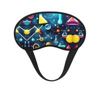 Masque de sommeil avec impression scientifique abstraite, chimie, couverture souple, sans pression pour dormir, masques pour les personnes dormant sur le côté