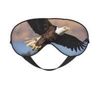 Masque de sommeil avec imprimé aigle volant - Masque de sommeil soyeux pour homme et femme - Pour voyage, sommeil et relaxation