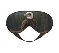 Masque de sommeil avec imprimé aigle volant - Masque de sommeil soyeux pour homme et femme - Pour voyage, sommeil et relaxation