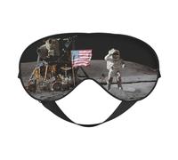 Masque de sommeil avec imprimé astronaute sur la lune - Masque pour les yeux - Masque pour les yeux - Pour dormir la nuit, voyage, avion