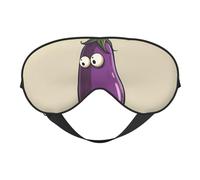 Masque de sommeil avec imprimé aubergine de dessin animé, masque de sommeil pour les yeux pour femmes et hommes pour voyage, sommeil, relaxation