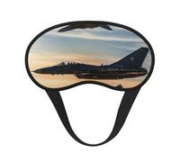 Masque de sommeil avec imprimé avions de chasse - Couverture souple - Sans pression pour dormir - Masques pour les yeux pour les dormeurs latéraux