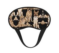 Masque de sommeil avec imprimé berger allemand, blocage de la lumière, doux et confortable, pour homme et femme, pour dormir, voyage, travail de nuit