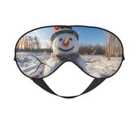 Masque de sommeil avec imprimé bonhomme de neige, Père Noël, masque pour les yeux bloquant la lumière, bandeau tendance pour femmes et hommes