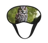 Masque de sommeil avec imprimé branches d'arbre et hibou, couverture souple, sans pression pour dormir, masques pour les personnes dormant sur le côté