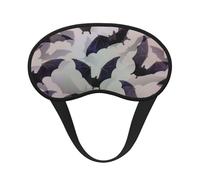 Masque de sommeil avec imprimé chauve-souris d'Halloween gris pour dormeurs sur le côté, joli masque occultant pour la maison ou les voyages