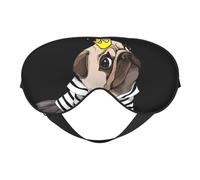 Masque de sommeil avec imprimé chien carlin mignon pour les yeux pour dormir la nuit, voyage, avion Ues