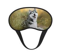 Masque de sommeil avec imprimé chiens husky, masque de sommeil pour les yeux pour homme et femme pour une obscurité totale, réduit le masque pour les yeux gonflés