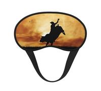 Masque de sommeil avec imprimé Cool Bull Riding - Bloque la lumière - Doux et confortable - Pour homme et femme - Pour dormir, voyage, travail de nuit