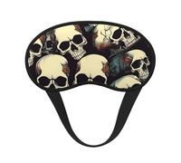 Masque de sommeil avec imprimé crâne squelette pour les personnes dormant sur le côté, masque occultant en forme de coupe, pour homme et femme