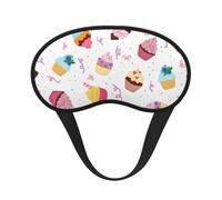 Masque de sommeil avec imprimé cupcakes pour dormeurs sur le côté - Joli masque occultant pour la maison ou les voyages
