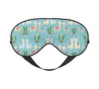 Masque de sommeil avec imprimé cœur rose alpaga mignon masque pour les yeux masque pour les yeux masque pour les yeux couverture de nuit sommeil voyage avion Ues