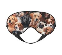 Masque de sommeil avec imprimé de nombreux chiens, bloque la lumière, bandeau tendance pour les yeux pour femmes et hommes, sieste en avion
