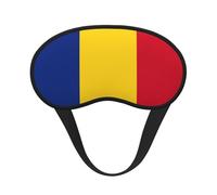 Masque de sommeil avec imprimé drapeau de la Roumanie pour les personnes dormant sur le côté, joli masque occultant pour la maison ou les voyages